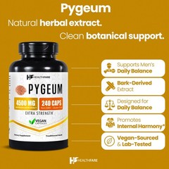 Pygeum Bark Extract Supplement 4500mg | 240 Capsules Prostate Health HEALTHFARE