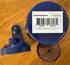 Smartshake Lite Series Shaker Bottle with Screw-on Flip-top Lid, 27 Oz, Blue