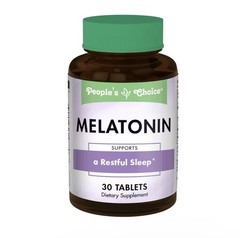 People’s Choice Melatonin 30 Tablets Dietary Supplement Sleep Aid Support Exp Nw