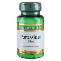 Nature’s Bounty Dietary Potassium Capletss, 99 mg, 100 Ct