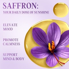 Saffron Supplement Drops – 88.5mg Saffron Extract for Mood Balance 60ml