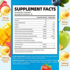 softbear Sugar Free Potassium Magnesium Gummies for Adults Kids, High Absorpt…