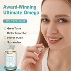 10/120Caps 2500mg Omega 3 & 3600mg Fish Oil Tablets EPA & DHA Heart Health MX