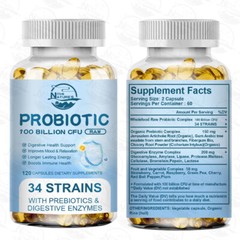 Digestive Enzymes + Probiotics Capsules – Gut Health Support & Relief Bloating
