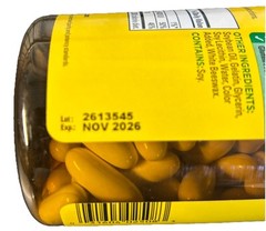 Nature Made Calcium 600 Mg Vitamin D3 100 Softgels Exp 11/2026 Damaged Bottle