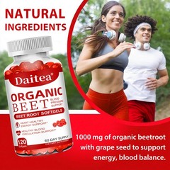 Organic Beetroot Softgels Supports Nutrient Absorption In The Body 30/60/120 Ct