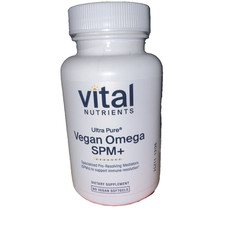 Vital Nutrients Ultra Pure®, Vegan Omega SPM+ 90 Vegan Softgels Exp 12/26