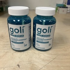 2 X Goli Nutrition, Ashwagandha Gummies, 60 Gummies Zero Sugar 03/2027