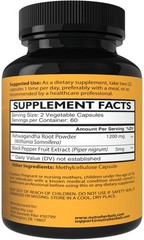 NUTRAHERBALS Ashwagandha Supplement Made with Premium 120 Count (Pack of 1)