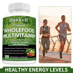 Whole Food Multivitamin – Complete Daily Vitamins Supplement -30/60/120 Capsules