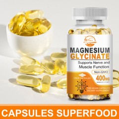 400MG Magnesium Glycinate High Absorption,Improved Sleep,Stress & Anxiety Relief