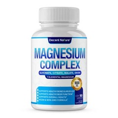 Decent Nature 7-in-1 Magnesium Complex 1000mg , Sleep Muscle Bone Support