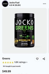 2 Jocko Fuel Greens, Pineapple Coconut, Plant-based Organic, 30 Serv, 02/2027✨️