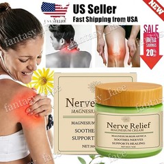 Nerve Relief Magnesium Cream includes MSM & Arnica, Soothes Nerves & Non-Greasy