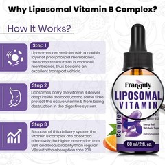Liposomal Vitamin B Complex Liquid Sublingual B Complex Vitamins Supplement for