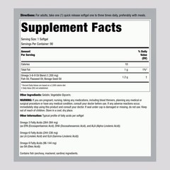 Lindberg Omega 3 6 9 Supplements | 1200mg | 90 Softgels 90 Count (Pack of 1)