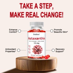 Astaxanthin Capsules 12 mg – Antioxidant, Eye Health.