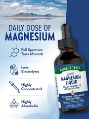 Ionic Magnesium Liquid 4 Oz | Trace Minerals & Electrolytes | by Nature’s Truth