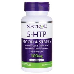 NATROL, 5-HTP, EXTRA STRONG, Mood & Stress, 100 MG, 30 CAPSULES, NEW!