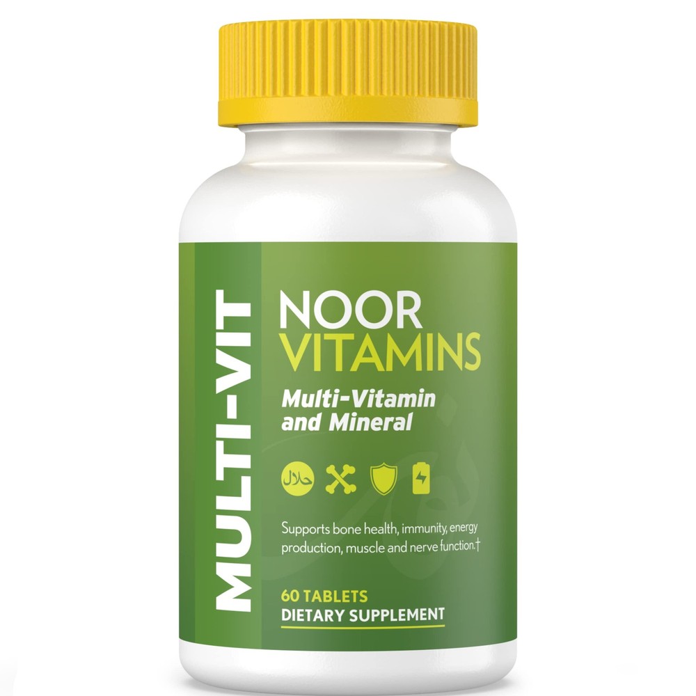 Noor Vitamins Halal Vitamins, Daily Multivitamin, Halal Vitamin for Women and…
