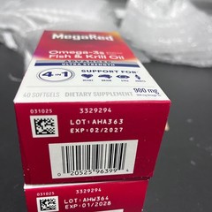 MegaRed Advanced Omega-3 Fish & Krill Oil 900mg 60 CT (2 Bottles) – Exp 2/2027+