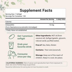 2 PACKS Astaxanthin 12mg from Natural Microalgae + Skin Glow&Antioxidant Support