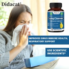 Mullein Leaf Capsules for Lung Cleansing & Detox, Herbal Dietary Supplement