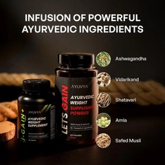 Ayuvya i-Gain+ & Lets Gain Weight Support Combo powder Digestion& Nutrient Body