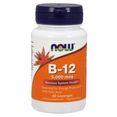 Vitamin B-12 5000 mcg 60 Tabs By Now Foods