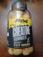Sealed Prowl Nutrition Creatine Gummies 5g Natural Lemon Flavor 120 Ct BB 9/25