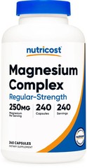 Nutricost Magnesium Complex 250mg, 240 Capsules – Gluten Free and Non-GMO