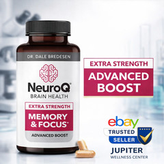 NeuroQ Extra Strength Memory & Focus Advanced Brain Boost, 60 Caps – Exp 7/2027