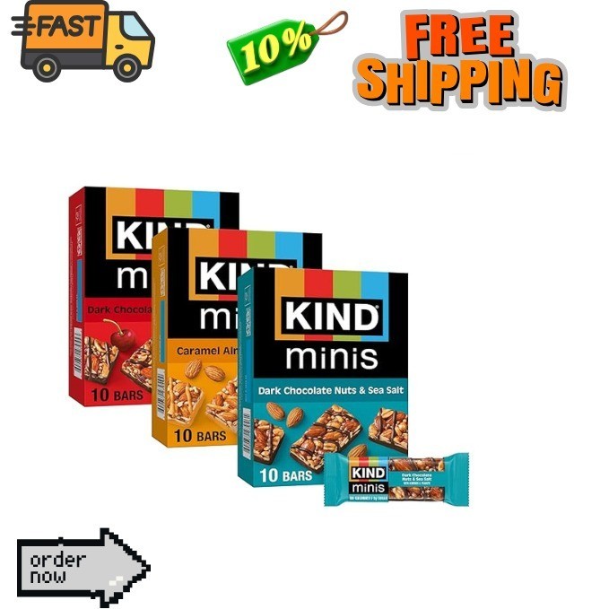 KIND Mini Snack Bars Variety Pack, Gluten Free, Low Sugar, Low Calorie Snacks