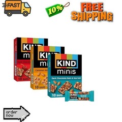 KIND Mini Snack Bars Variety Pack, Gluten Free, Low Sugar, Low Calorie Snacks