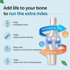 True Calcium Supplement 1000mg | Support Bone, Joint & Muscle Health J435