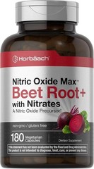 2 BOTTLES-Nitric Oxide Beet Root Capsules |With Nitrates |180 Count| by Horbaach