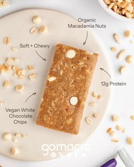 GoMacro MacroBar Organic Vegan Protein Bars White Chocolate + Macadamia Nuts…