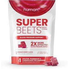 HumanN SuperBeets Heart Chews – Pomegranate, 60 Count for Blood Pressure Support