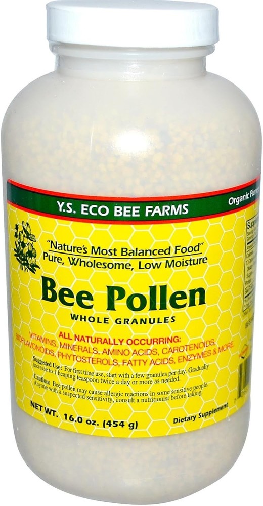 Bee Pollen – Low Moisture Whole Granular YS Eco Bee Farms 16 oz Granular