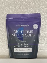 MOONBREW Nighttime Superfoods Sleepy Berry Xtra Strength Vegan 30 Servings 11/26