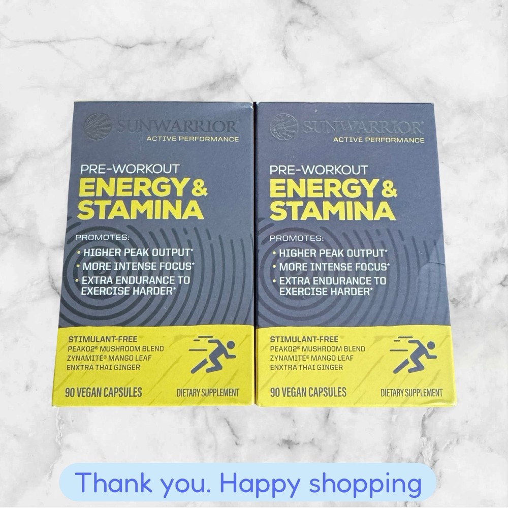 FOR 2 Sunwarrior Pre-Workout Power & Recovery 30 Servings Exp10/26+ NEW SHIP