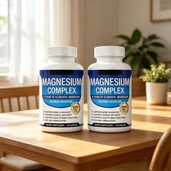 Toplux 2Pack Complex Magnesium Nutrition 1000mg Supports 8 Elemental Magnesium