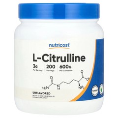 2 X Nutricost, L-Citrulline, Unflavored , 1.3 lb (600 g)