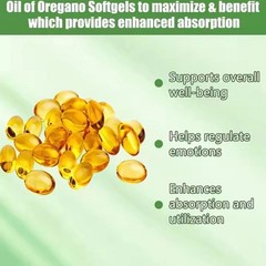 2 in 1 Oil of Oregano & Black Seed Softgels Count with Carvacrol,Immune Supports