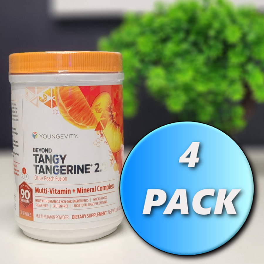 Youngevity Dr. Wallach Beyond Tangy Tangerine 2.0 Powder (4 Pack)