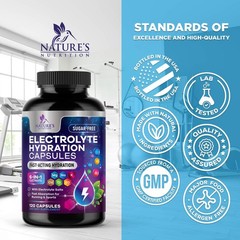 Electrolyte Supplement Hydration Pills w/Bioperine 690mg Replenish Electrolytes