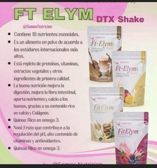 Ft-Elym DTX Shake Piña Coco Quinoa Colágeno Hidrolizado Calcio Magnesio Zinc