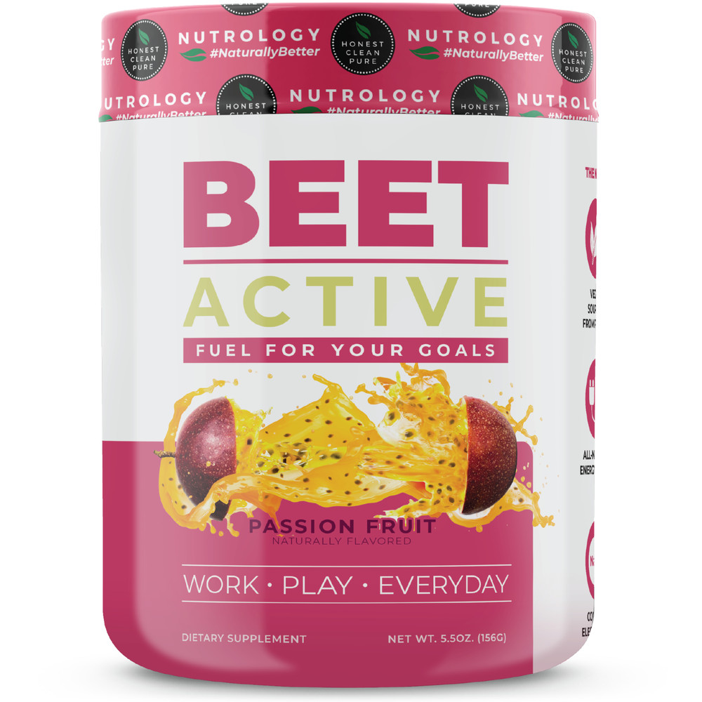 Beet Active–All-Natural Vegan Pre-Workout–Beet Root Powder- Passion Fruit