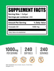 Avocado Oil Softgels 1000Mg Pack Of 240 Easy To Swallow Heart Health Support