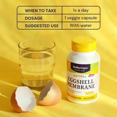 Healthy Origins Eggshell Membrane 500 mg (NEM, Non-GMO, 60 Count (Pack of 1)